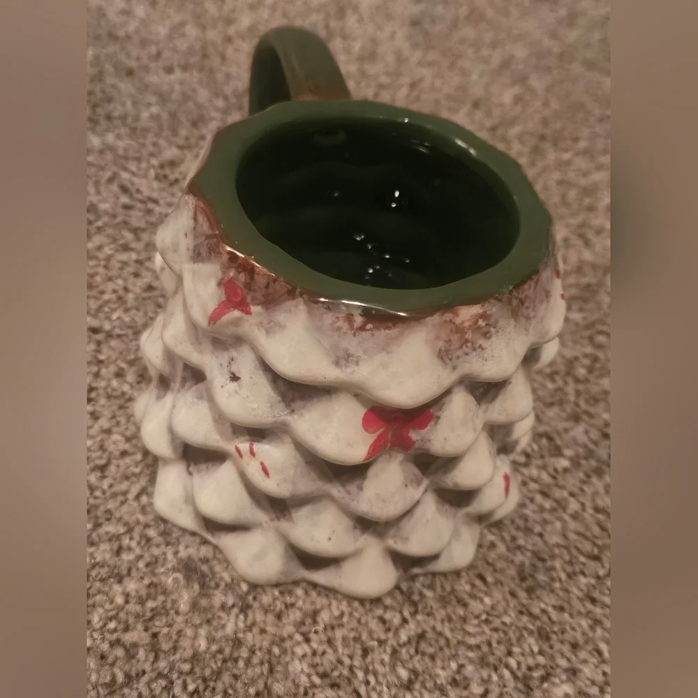 Frosted Christmas Tree Ceramic Mug Holiday Festive - Picture 3 of 3